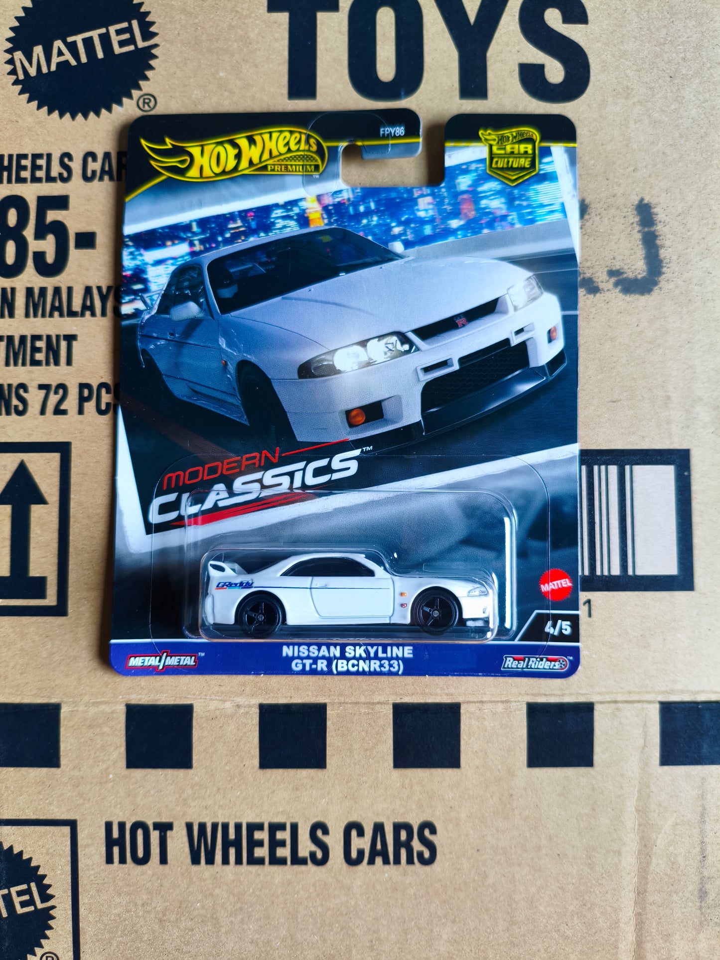 Hot Wheels Premium Car Culture Nissan Skyline GT-R (BCNR33)| Skala 1:64
