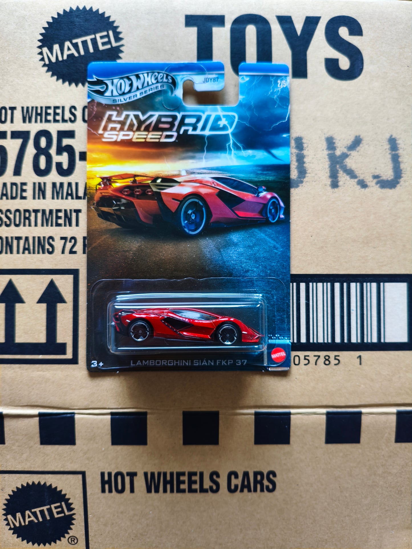 Hot Wheels Silver Lamborghini Sian FKP 37 | Skala 1:64