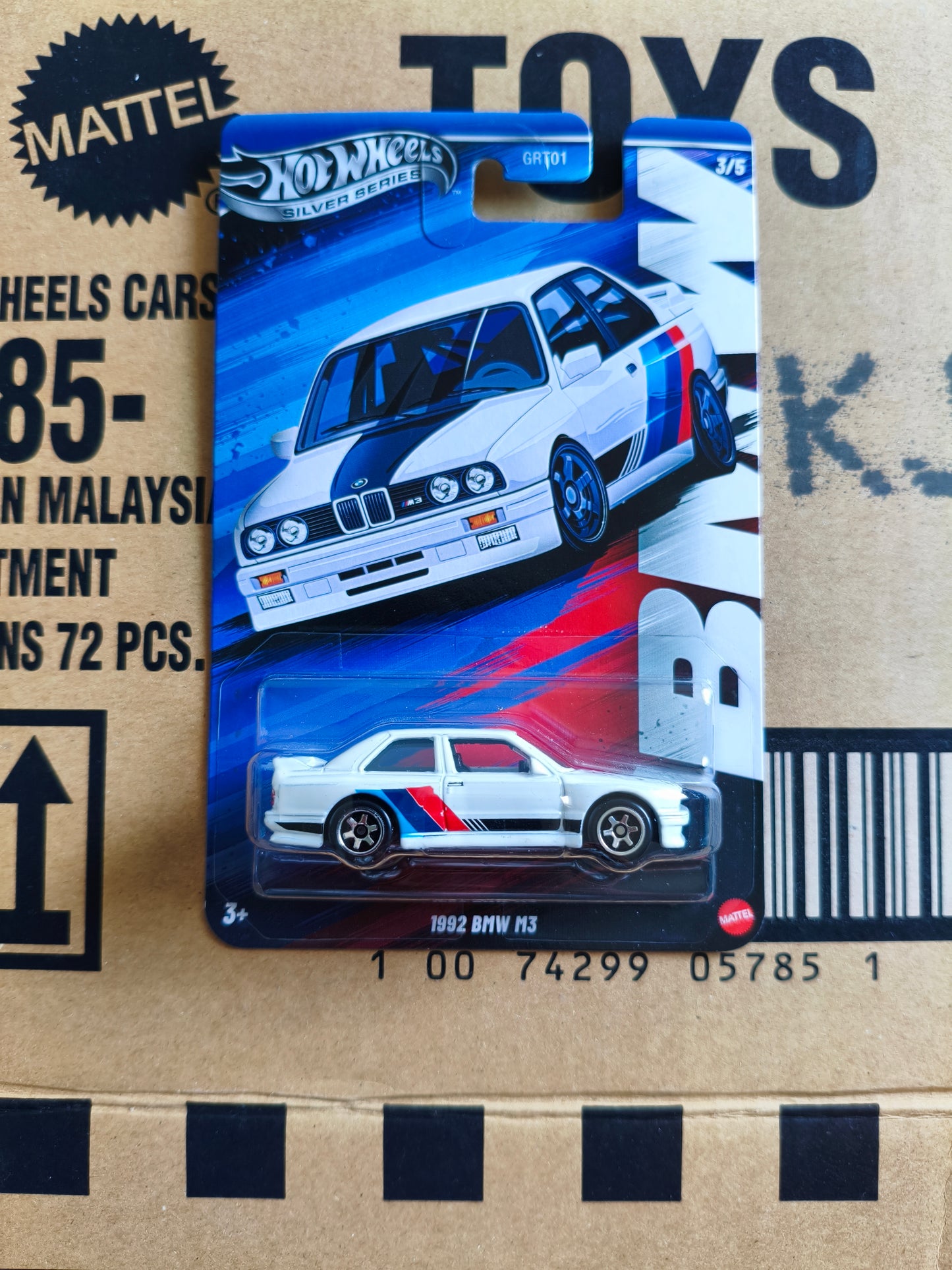 Hot Wheels Silver BMW Series BMW M3 | Skala 1:64