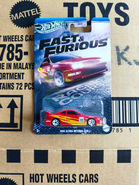 Hot Wheels Silver Fast & Furious Racing Course Acura Integra GSR | Skala 1:64