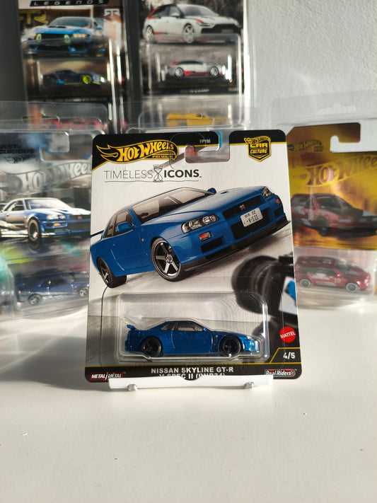 Hot Wheels Nissan Skyline GT-R BNR34 Timeless Icons 1:64 Diecast