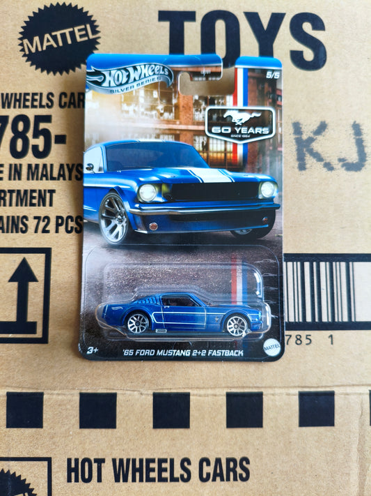 Hot Wheels Silver Mustang 60's Ford Mustang Fastback 2+2 |  CHASE | Skala 1:64
