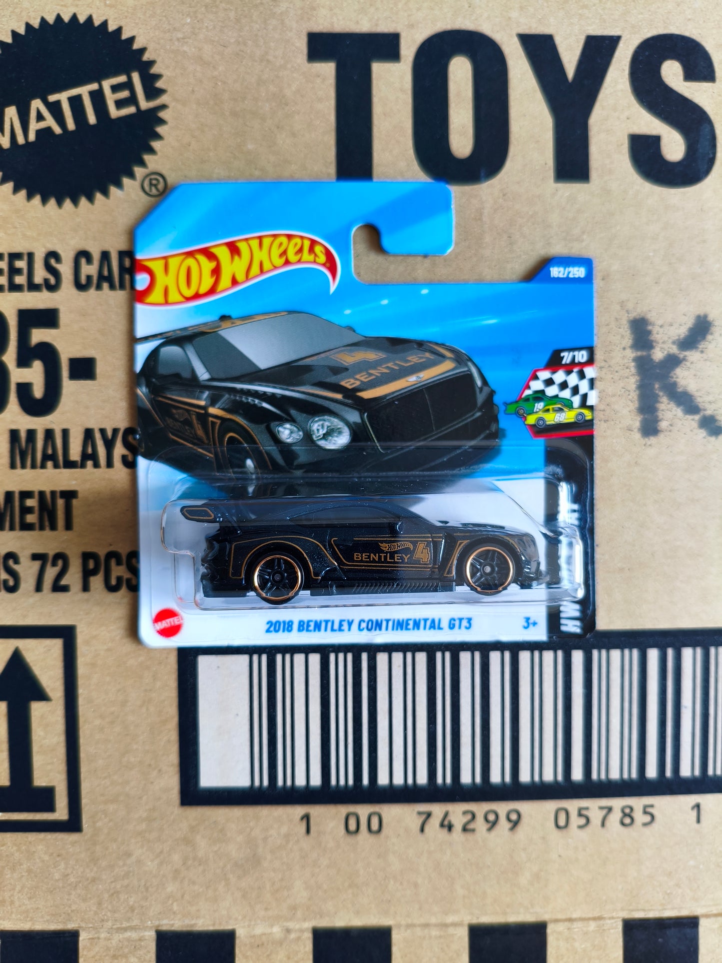 Hot Wheels Mainline Bentley Continental GT3 | Skala 1:64